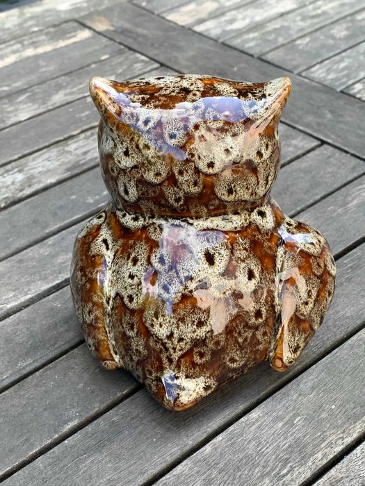 figurka porcelanowa, ceramiczna Sowa, stan idealny, Vintage