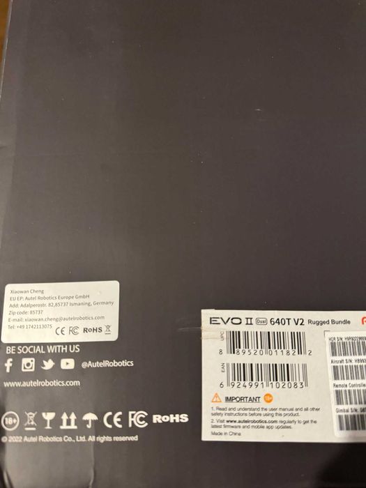 Dron 8K + Kamera Termo Autel EVO 2 Dual 640T V2.0