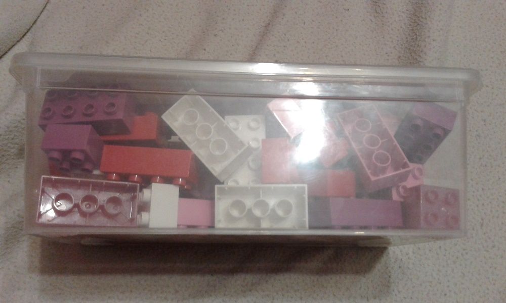 Caixa 75 Peças Legos - Inclui Coleção Peças c/ Glitter - Nova