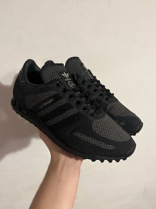 Кроссовки Adidas Originals LA Trainer черного цвета с тканым верхом