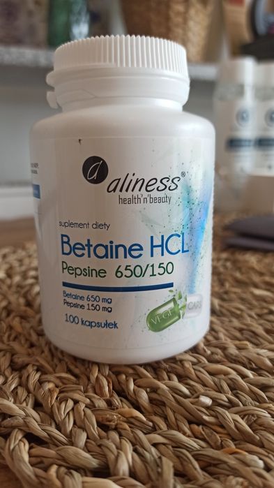 Betaina HCL,pepsine- 100 kapsułek