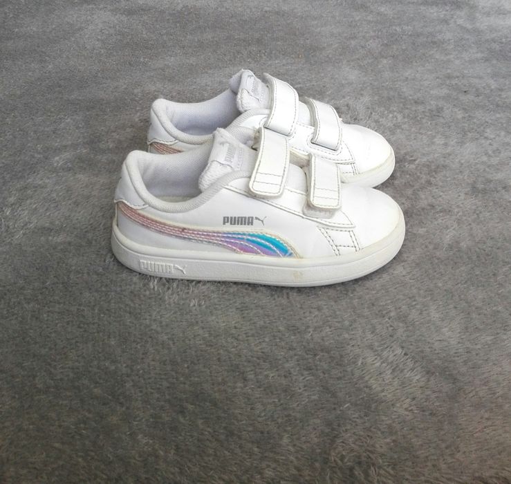 Puma białe oryginalne buty sportowe adidasy na rzepy rozm 25