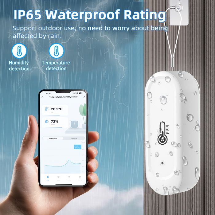 Датчик температуры Tuya WiFi, ZigBee,блютуз.