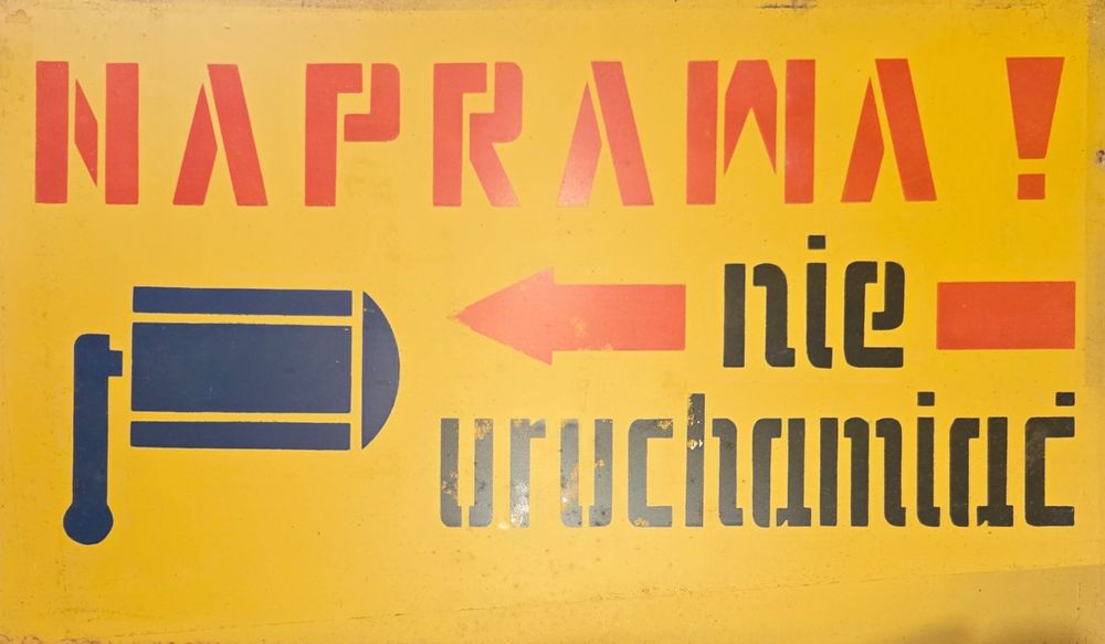 Tablica BHP z czasów PRL cena za 1 szt