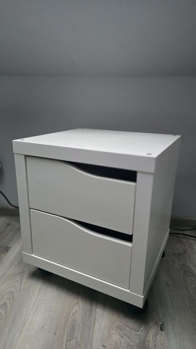 Szafka pojedyncza biała Ikea kallax z szufladami