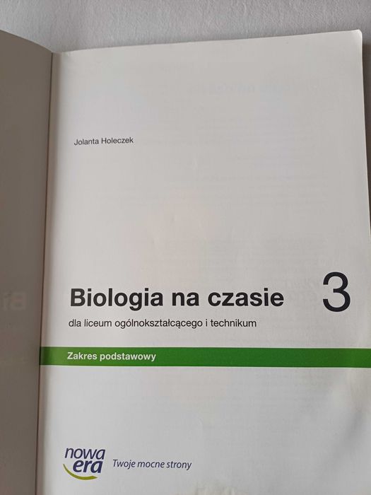 Biologia na czasie 3 dla liceum ogólnokształcącego i technikum