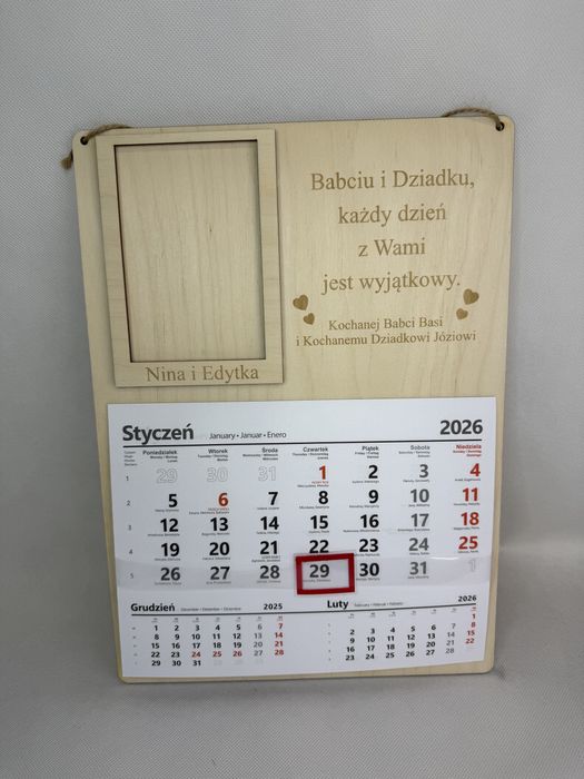 Kalendarz na dzień babci i dziadka