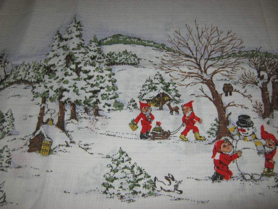Materiał kolekcja świąteczna na lambrekiny obrus 120 / 315 cm