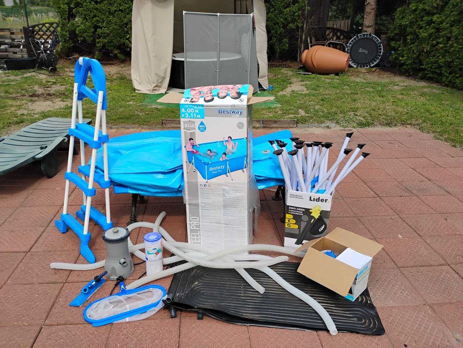 Basen stelażowy + akcesoria