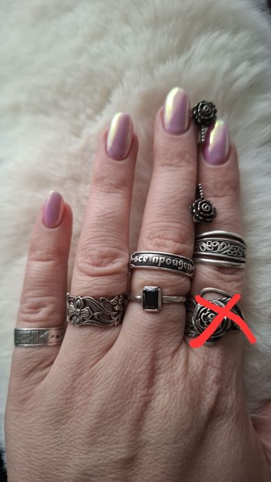 Серебряное кольцо 925 пробы и набор
