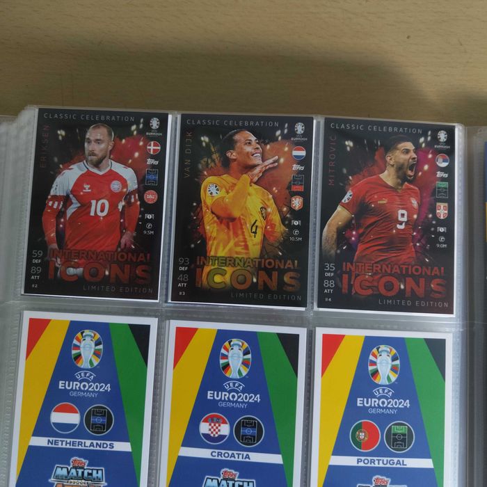 Set 12 Cartas Mega Tins Topps Euro 2024