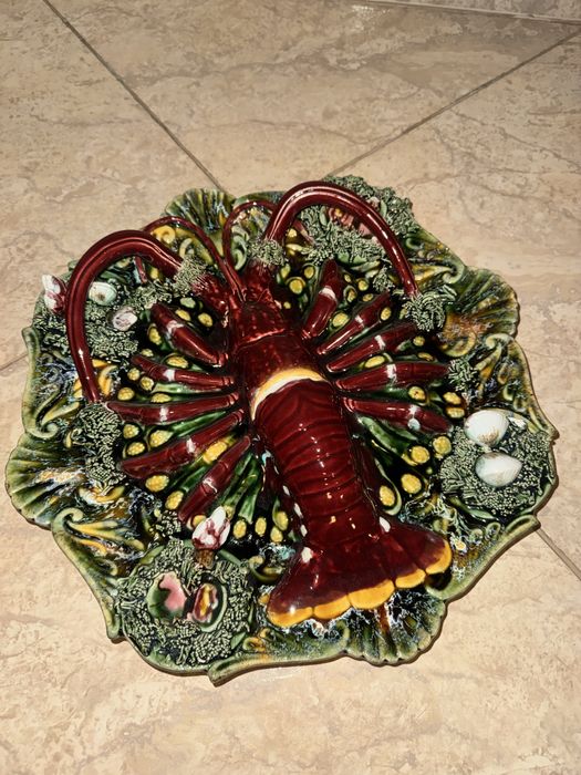 Prato de Majólica Portuguesa - Lagosta