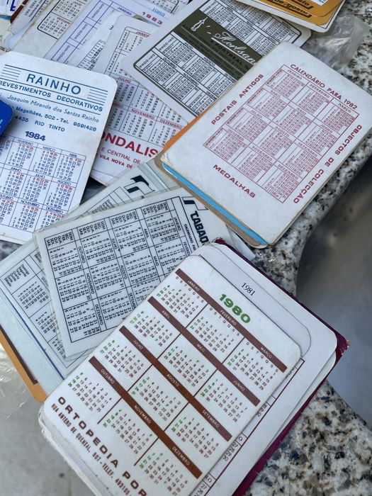 Colecao de Diversos Calendarios Raros e Antigos