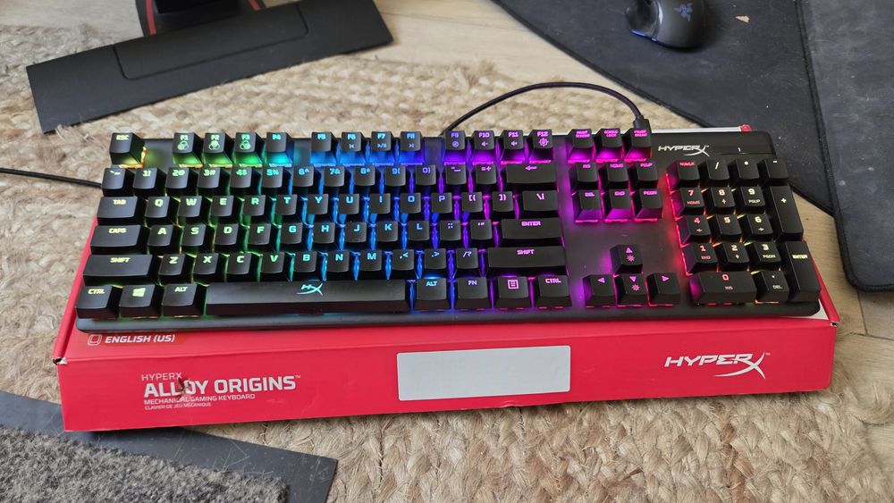 Teclado Mecanico HyperX Alloy Origins RGB Red Linear- como novo com caixa