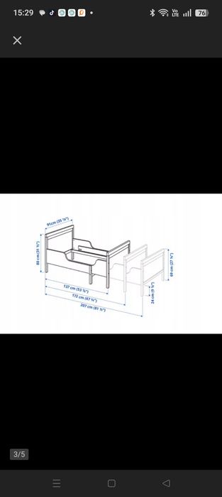 Łóżko dziecięce rosnące