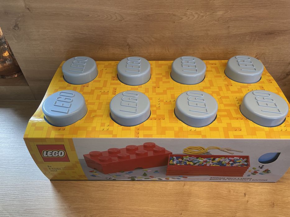 Lego pojemnik na zabawki błekitny nowy 50/25