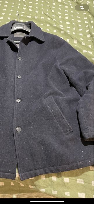 Sobretudo de homem,  lã azul escuro Pied Poule - Small