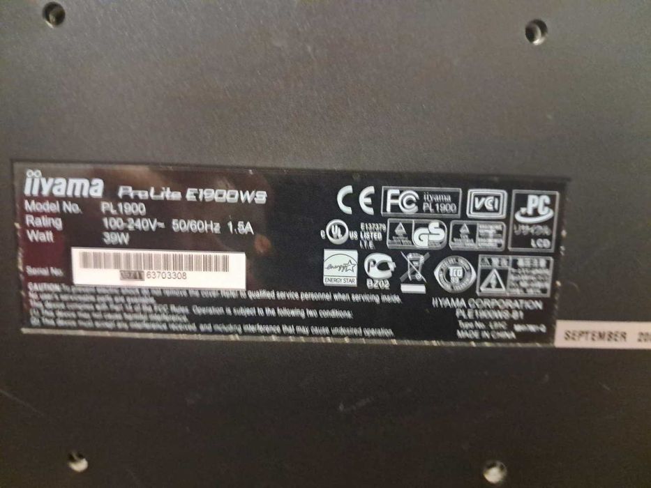 Monitor iiyama ProLite E1900WS 19″ [prosze pisacz]