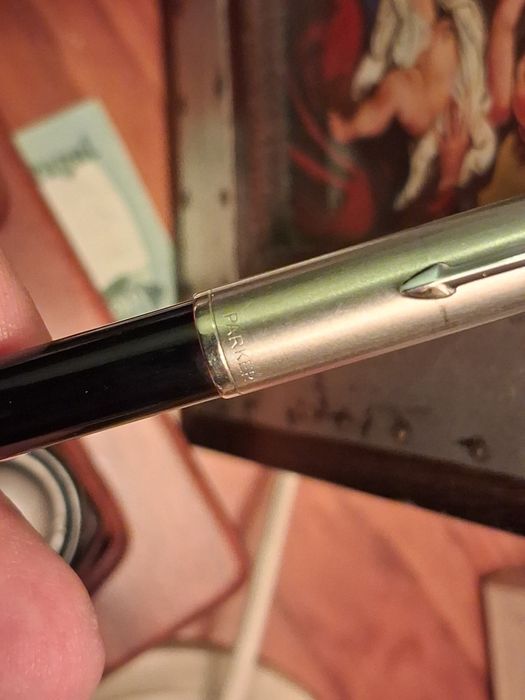Caneta  Esferográfica Parker 51 preta clm tampa de aço