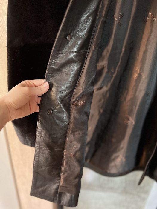 Шуба дублянка з хутра кенгуру і норки чоловіча