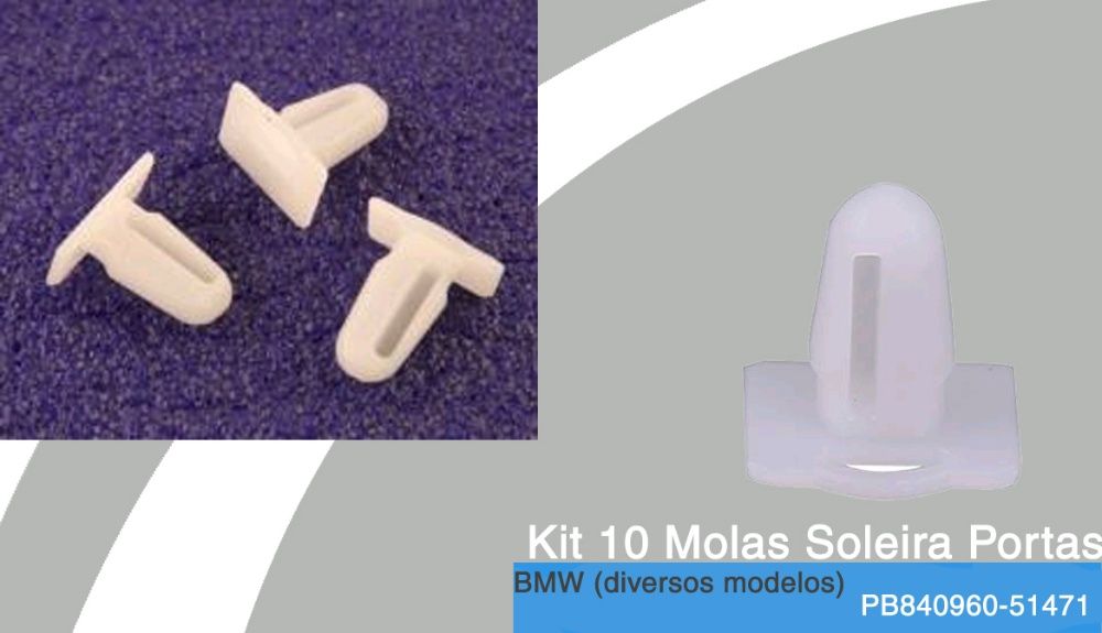 Kit 10molas fixar soleiras das portas BMW