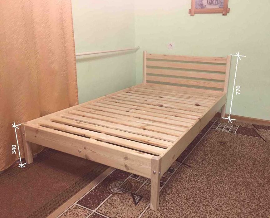 Ліжко дерев'яне одинарне/полуторне, 3500-4800 грн разом з доставкою НП
