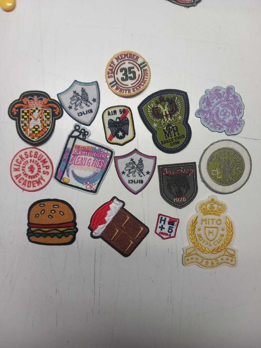 500 patchs bordados - várias medidas - vários modelos