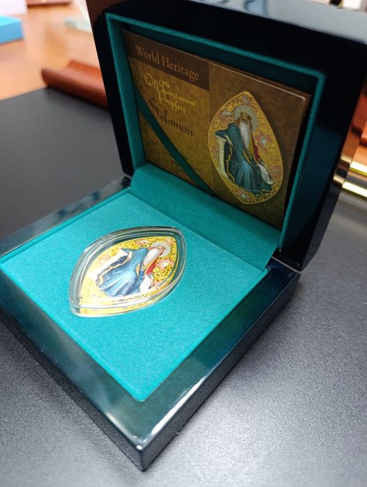 Інвестиційна, колекційна монета " Цар Соломон". СРІБЛО. Сертифікат.