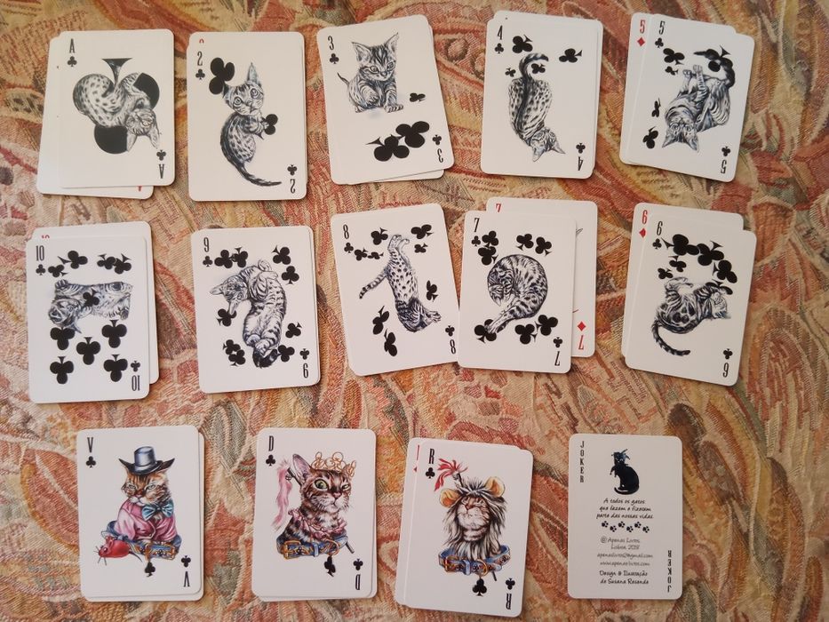 Jogo de cartas baralho tema Gatos Baralhados