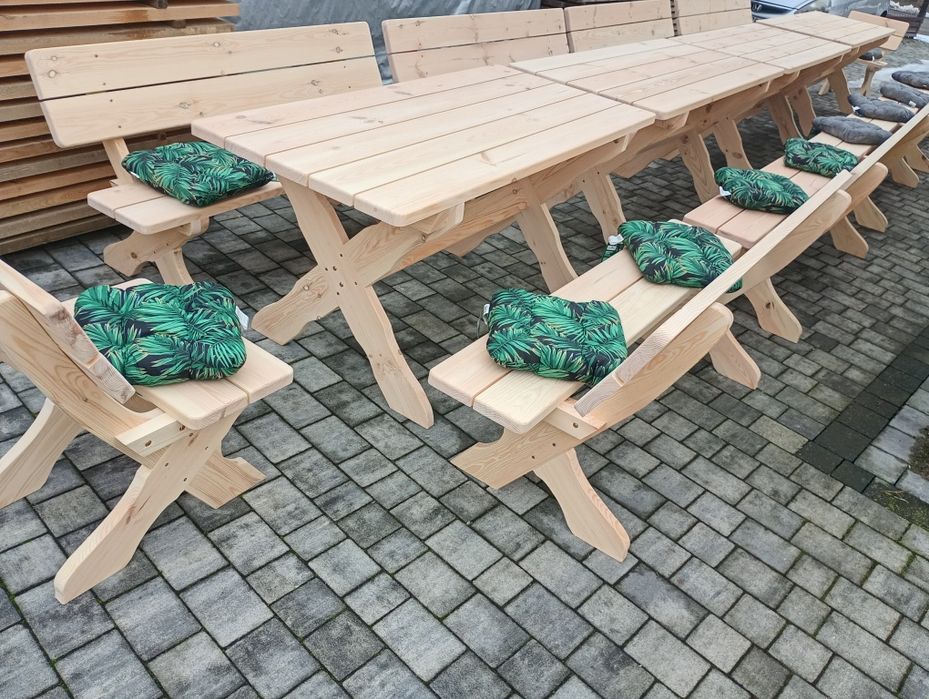 Zestaw ogrodowy drewniany