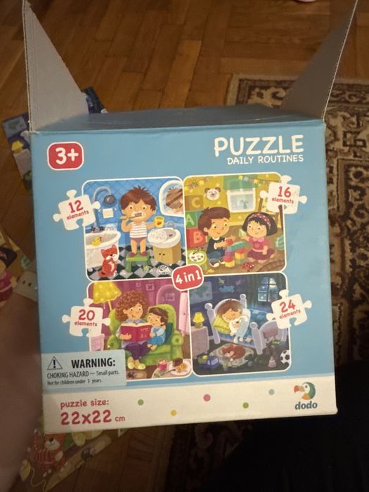 Пазли 4 в 1 DoDo Мій день, 72 елементи, від 3 років