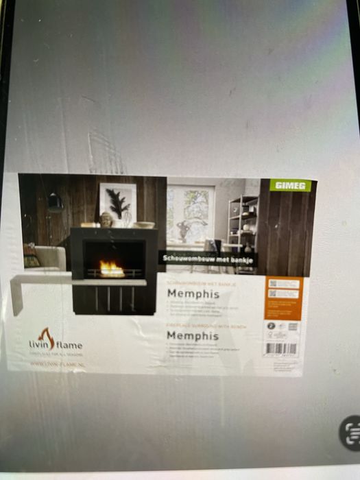 Obudowa kominka z ławka Memphis