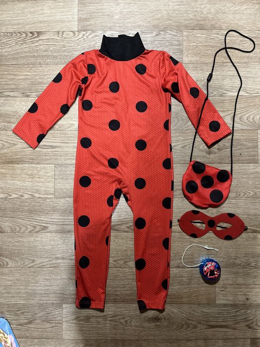 Костюм леді баг 7-8  роки зріст 120-130 маска сумка