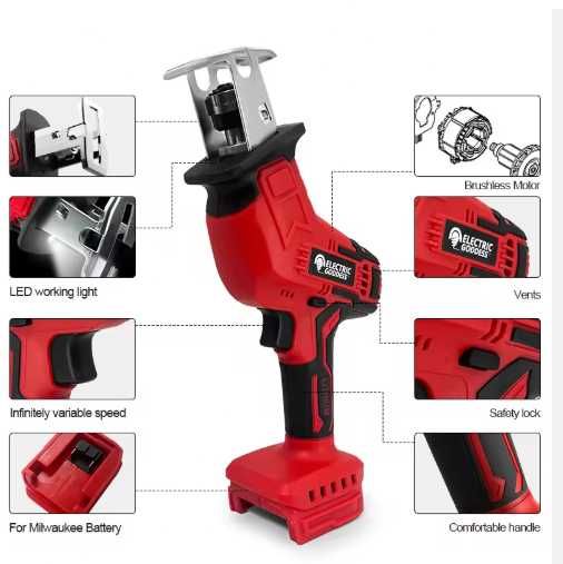 Piła szablasta na akumulator do drzewa metalu do Milwaukee M18