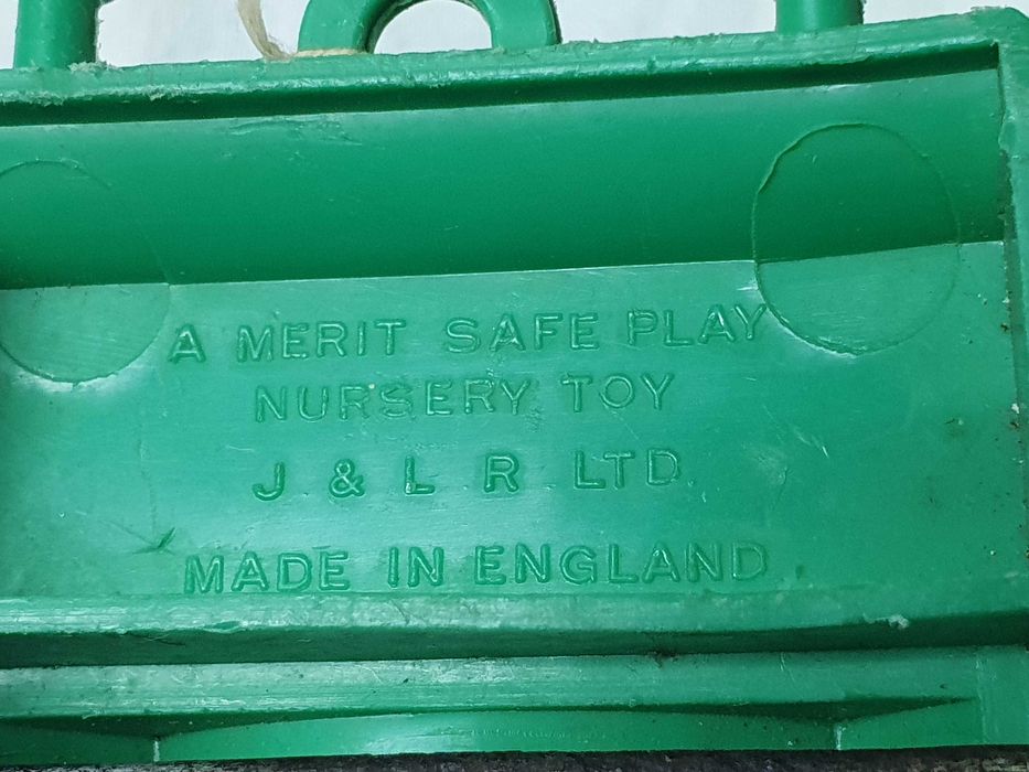 1960 Comboio Nursery Toy, Merit Safe Play, Brinquedo de Berçário RARO!