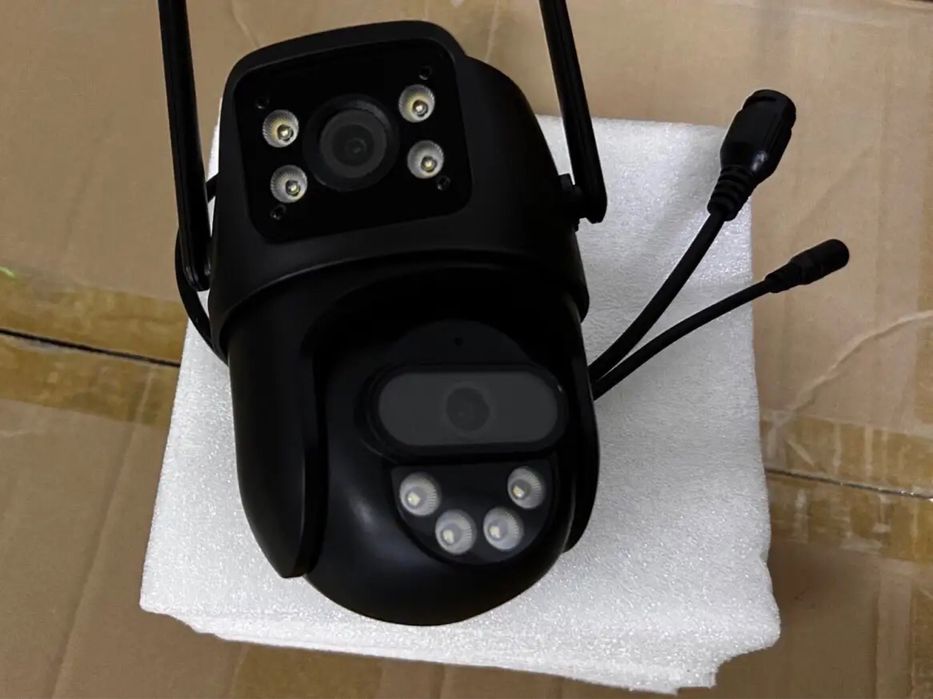 Уличная камера на App: Icsee 8MP черная (black) камера відеонагляду