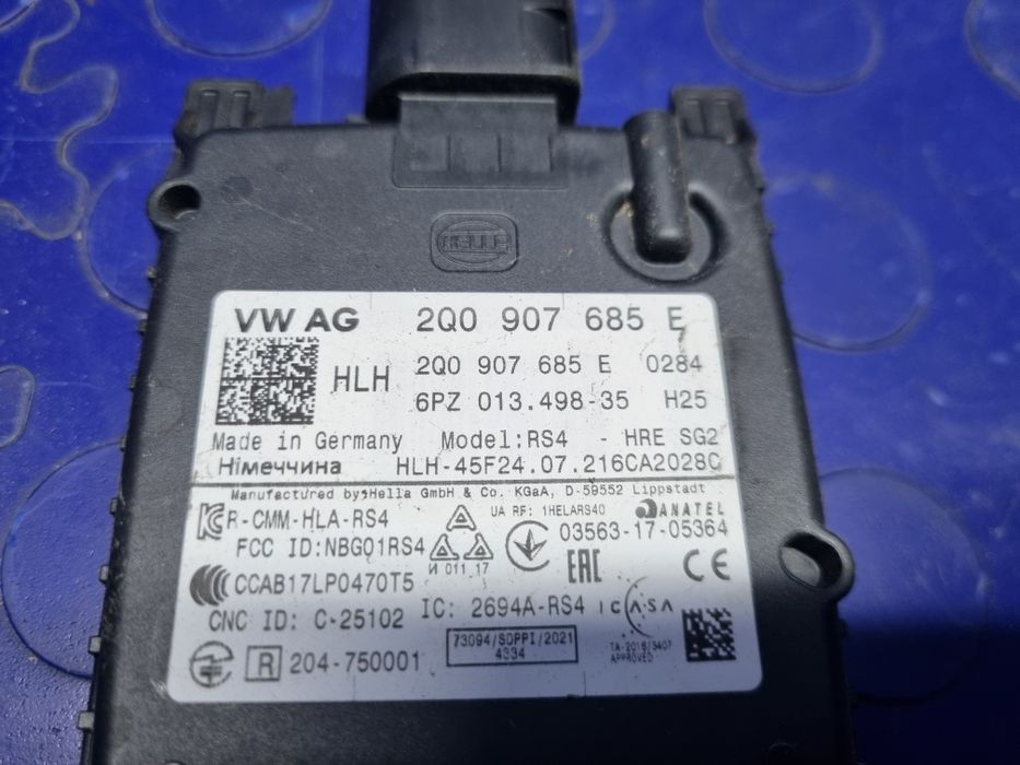 RADAR sensor odległości ASYSTENT zmiany pasa ruchu AUDI A3 8Y OEM | 2Q0907685E