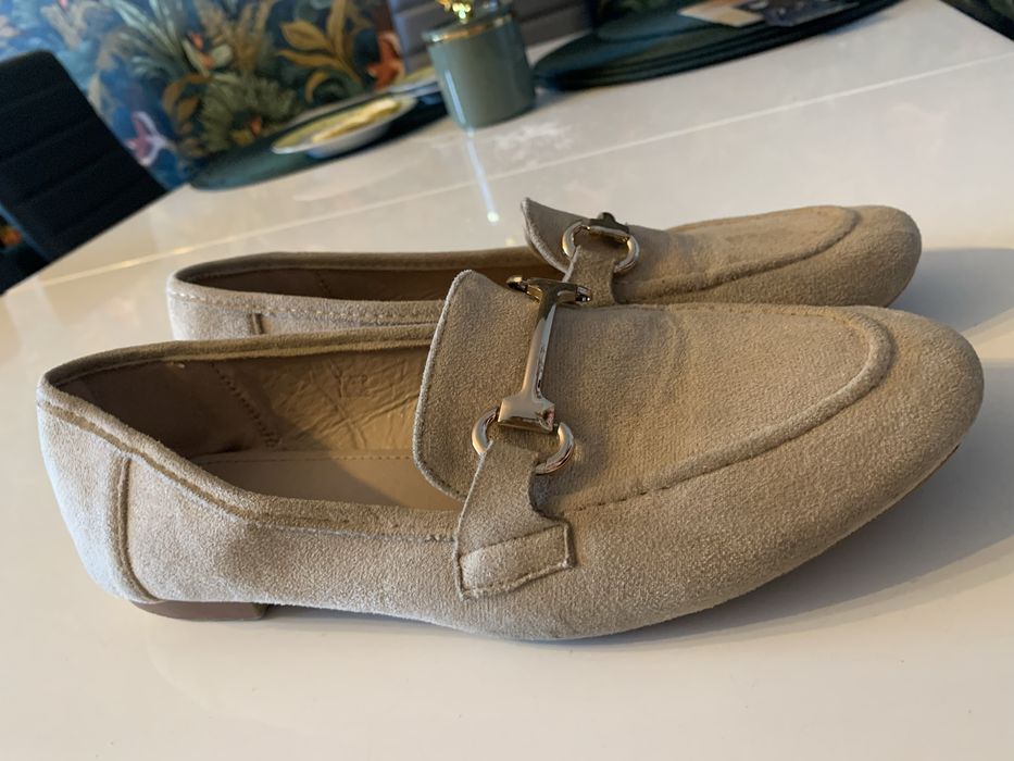 Buty damskie mokasyny 37  beżowe