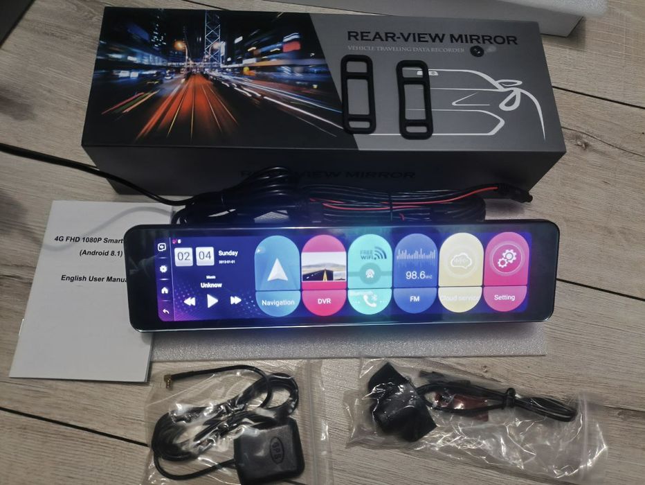 Зеркало видеорегистратор JBE Z73, Android 8.1, 4G, 4/32GB, GPS, ADAS