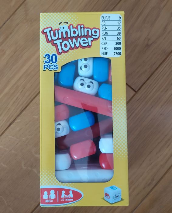 Tumbling tower, wierzą klocki, gra zręcznościowa, Jenga