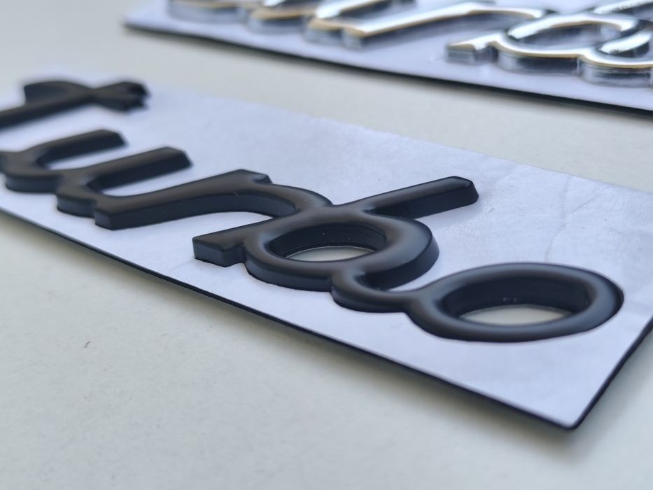 Emblema Letras Turbo Porsche Mala Traseira S Símbolo Legenda Cromado Preto Brilhante 911 Cayenne Panamera Macan Novo