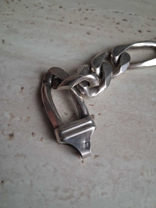 Bransoletka męska Figaro- srebrna , męska