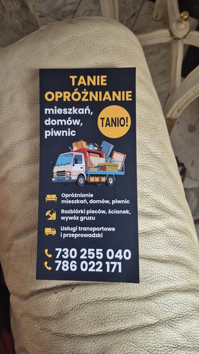 Opróżnianie mieszkań, domów piwnic,i.t.p.pod klucz
