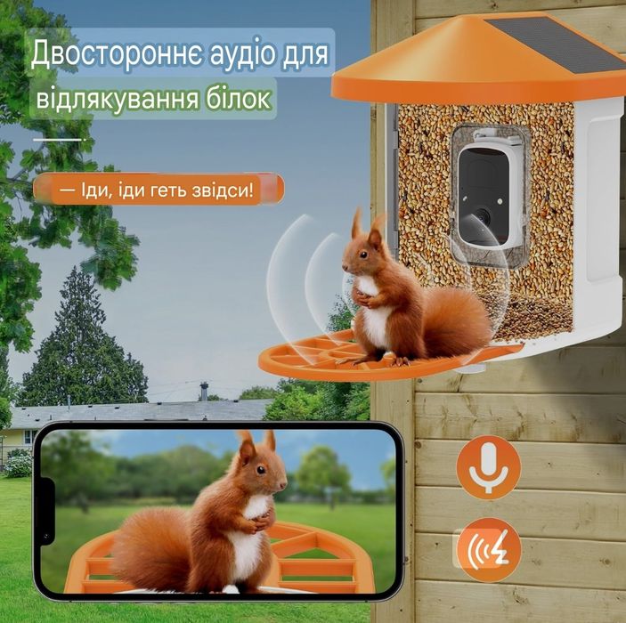 Годівниця для птахів з HD камерою/wi-fi/кормушка для птиц с HD камерой