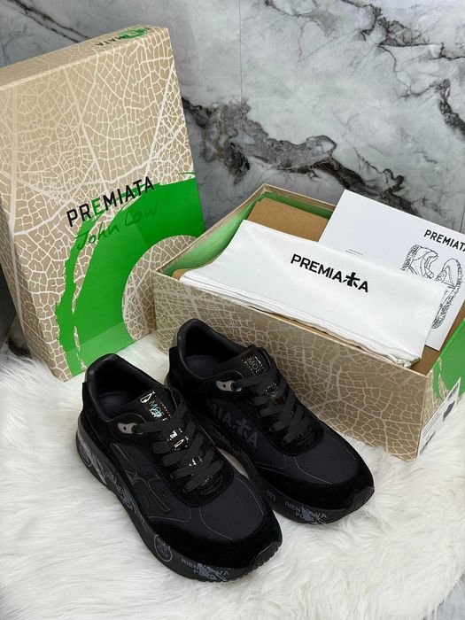 Кросівки Premiata Moerun Black PREMIUM, Кроссовки Премиата Моерун черные размер 40-45