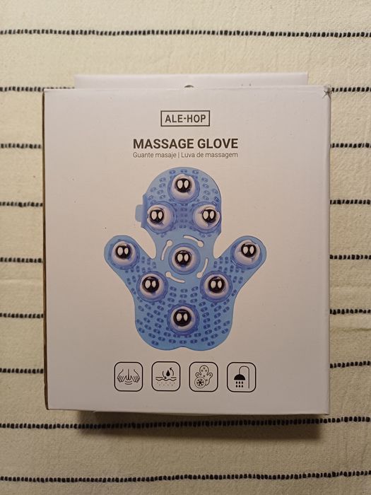 Luva de massagens para alívio de dores musculares