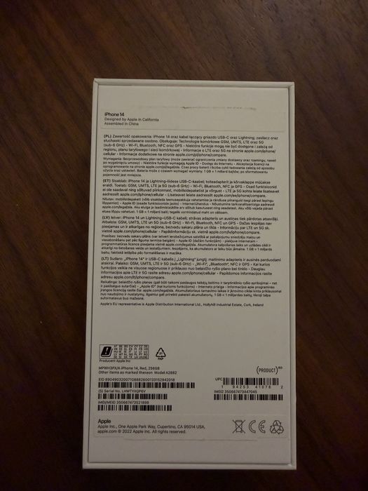 iPhone 14 czerwony 256GB