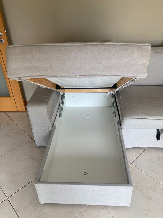 Sofá cama chaise longue com arrumação