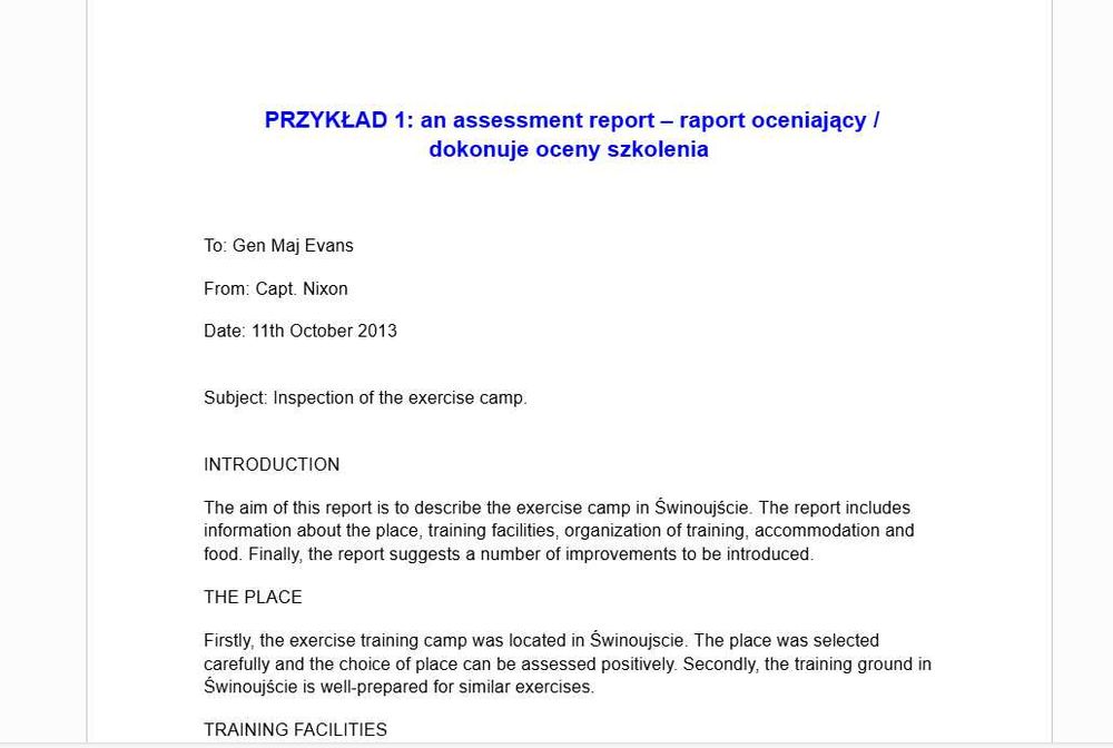Materiały słownictwo wojskowe do egzaminu Stanag 2  angielski