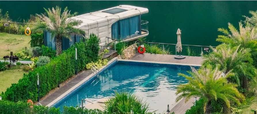 Nowoczesny domek kapsuła letniskowy całoroczny 11.5m x 3.3m